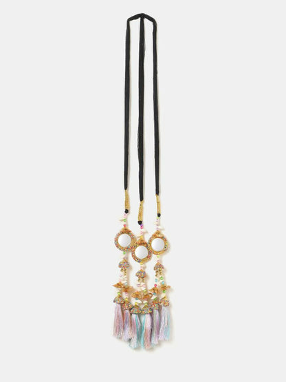 Ruby Raang Shell And Mirror Work Parandi