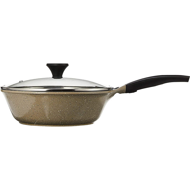 LocknLock Ceramic Marble Coating Stone Grey Wok With Lid | Non Toxic   | 11 Inches