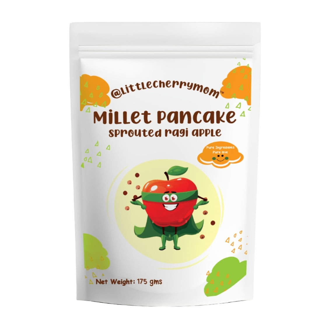 Littlecherrymom Pancake Mix Sprouted Ragi Apple