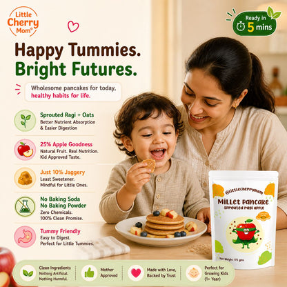 Littlecherrymom Pancake Mix Sprouted Ragi Apple