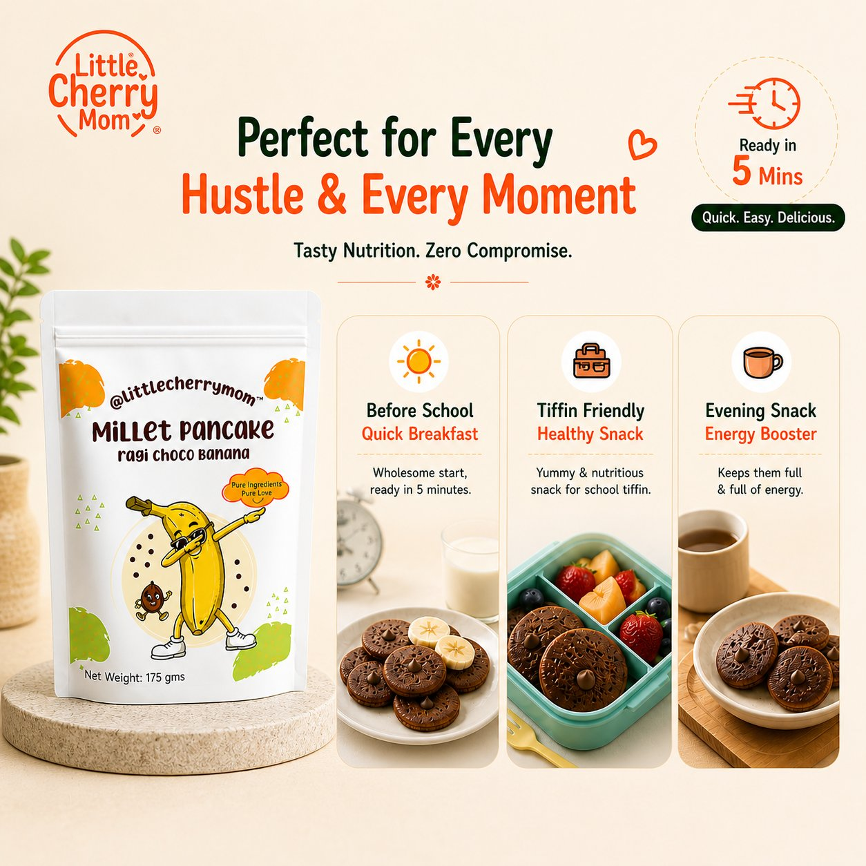 Littlecherrymom Pancake Mix Ragi Choco Banana