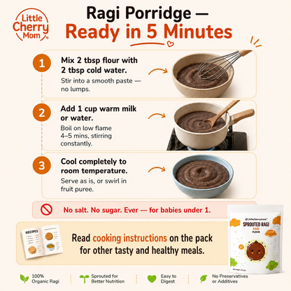 Littlecherrymom Sprouted Ragi Flour