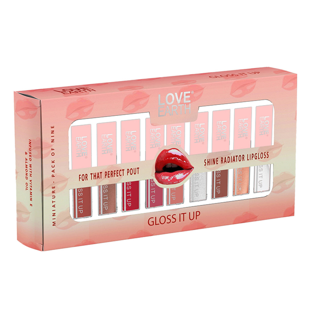 Love Earth Lip Gloss - Pack Of 9 - 2ml Each