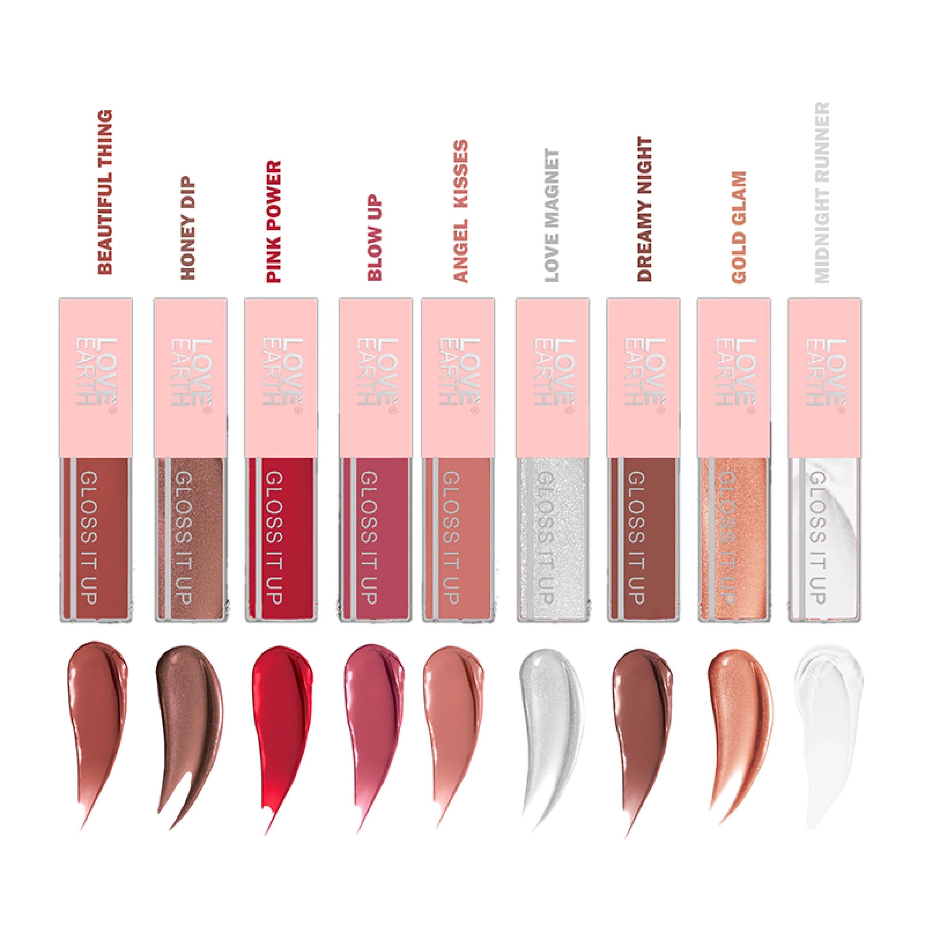 Love Earth Lip Gloss - Pack Of 9 - 2ml Each