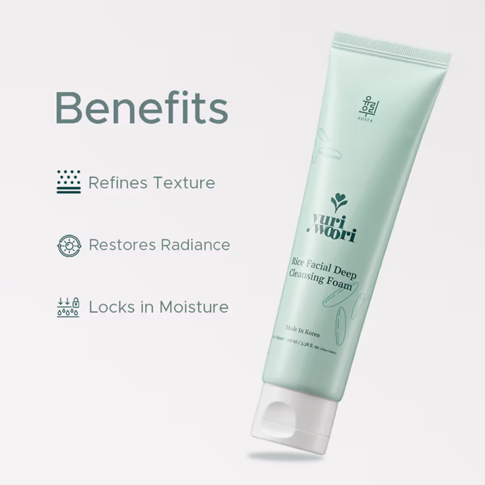 Yuri Woori Rice Facial Deep Cleansing Foam