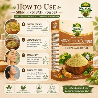 VedaRasa Sunni Pindi Herbal Bath Powder