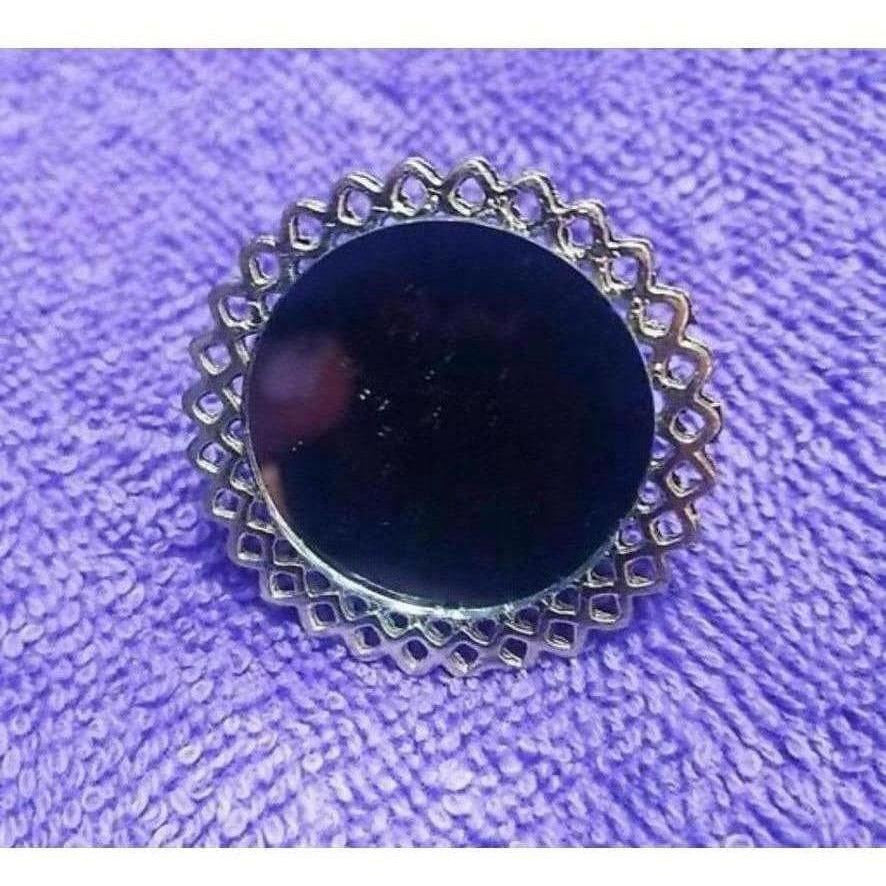 MS Fashion India Women Artificial Jewellery Black Stone Ring
