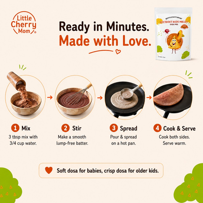 Littlecherrymom Beetroot Kodo Millet Instant Dosa