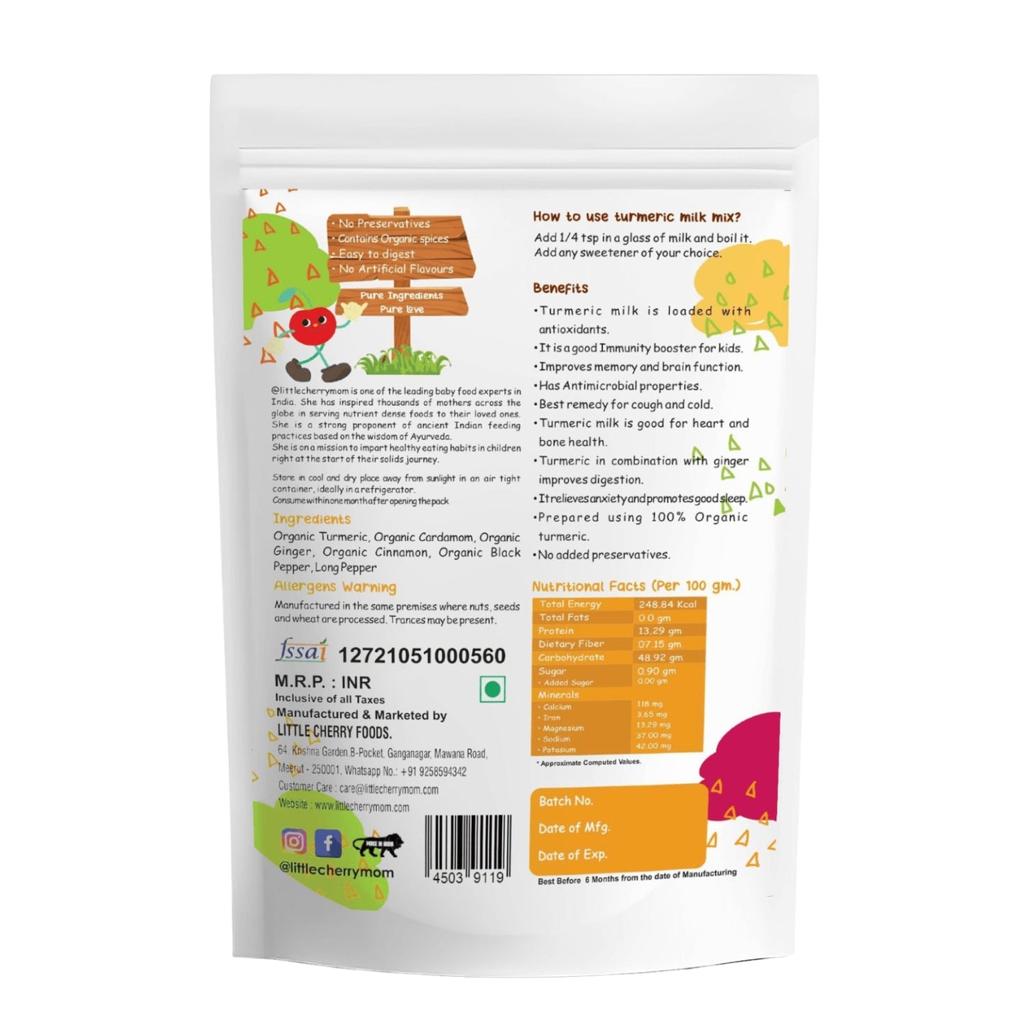 Littlecherrymom Turmeric Milk Mix