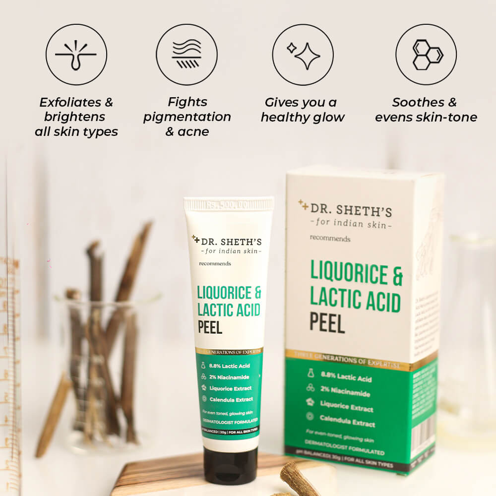 Dr. Shethâ€™s Liquorice & Lactic Acid Peel - 30 gms