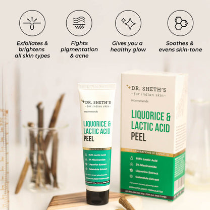 Dr. Shethâ€™s Liquorice & Lactic Acid Peel - 30 gms