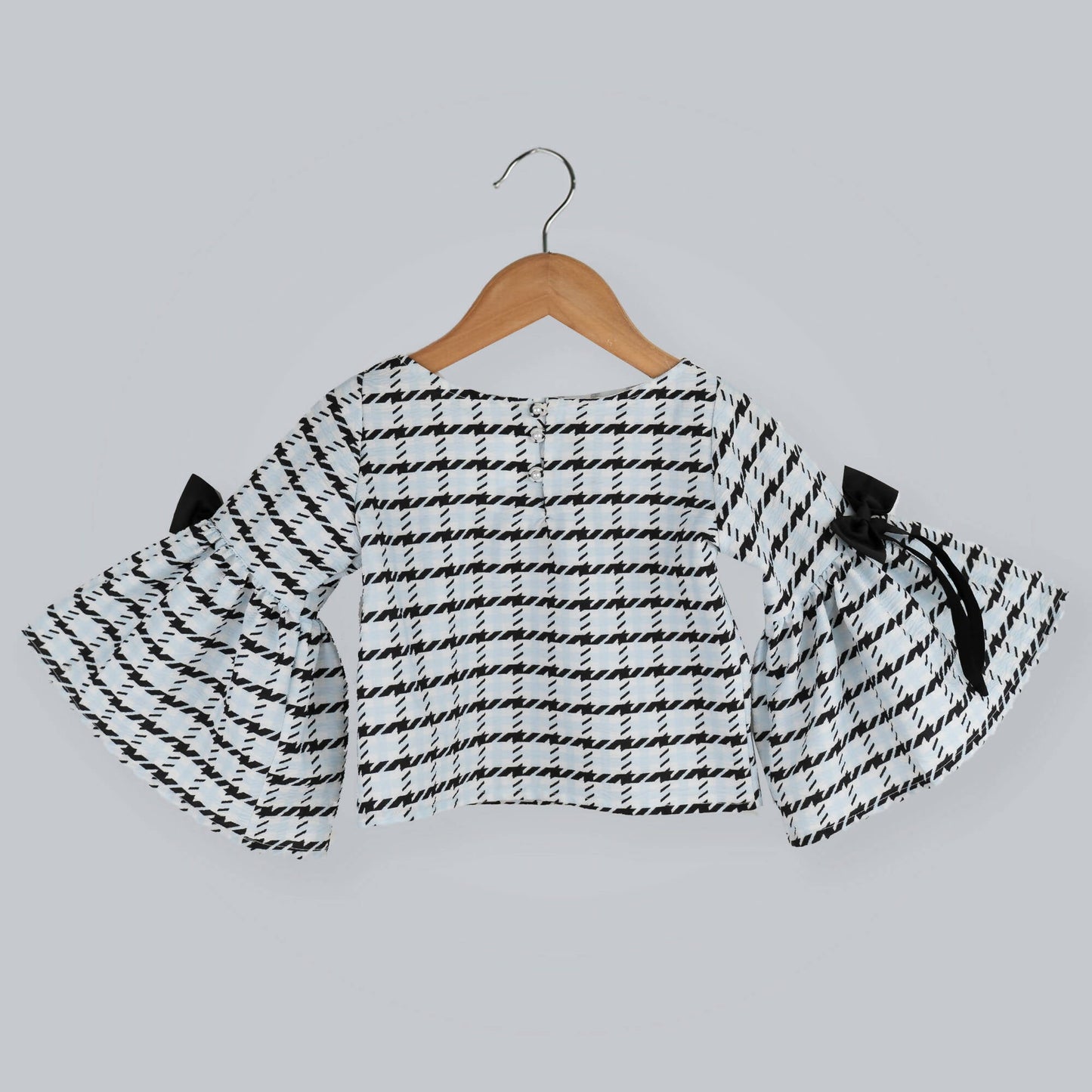Pink Cow Fashions Box Printed Top With Bow