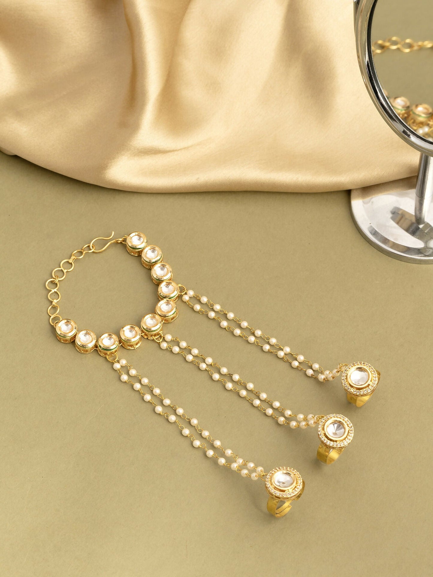 Ruby Raang Noor-E-Pearl Hand Harness