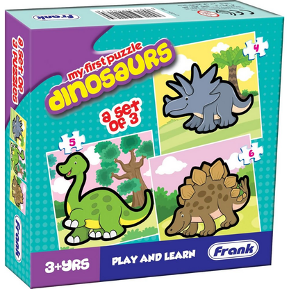 Frank Dinosaurs - A Set of 3 Jigsaw Puzzle for Kids