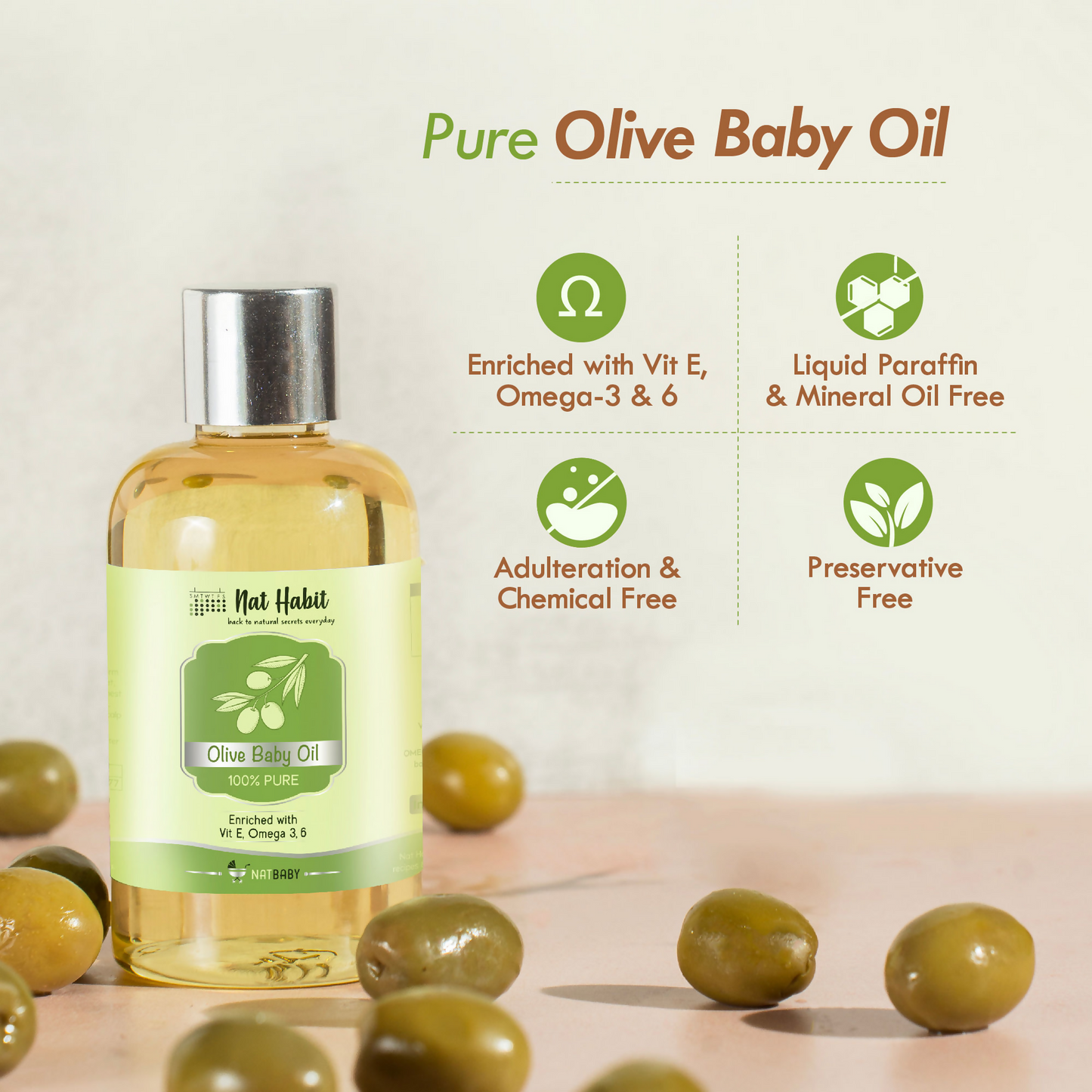 Nat Habit Pure Olive Baby Oil