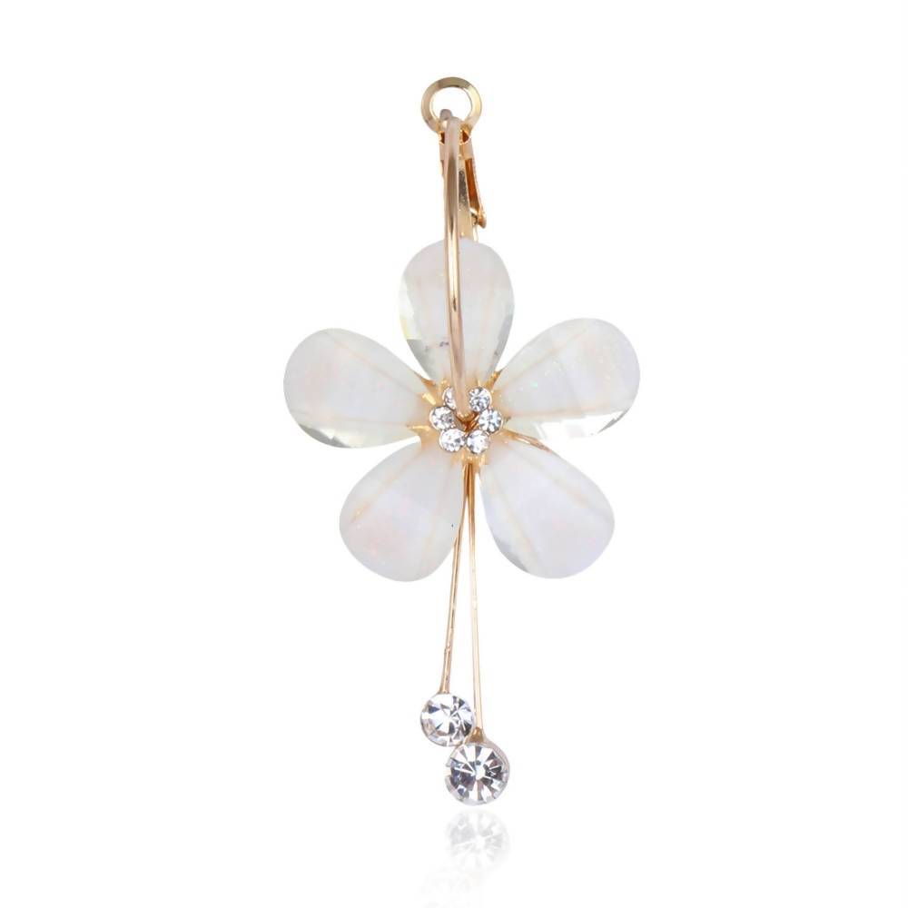 Trendoo Jewelry Gold-Polished Stylish Fancy Party Wear Beige Drops