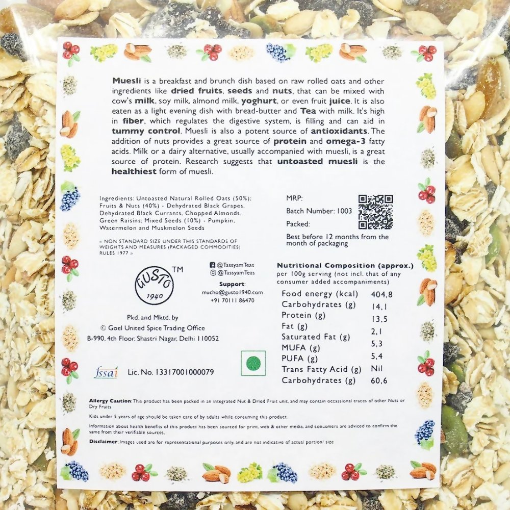 Tassyam Organics Super Fruit Muesli