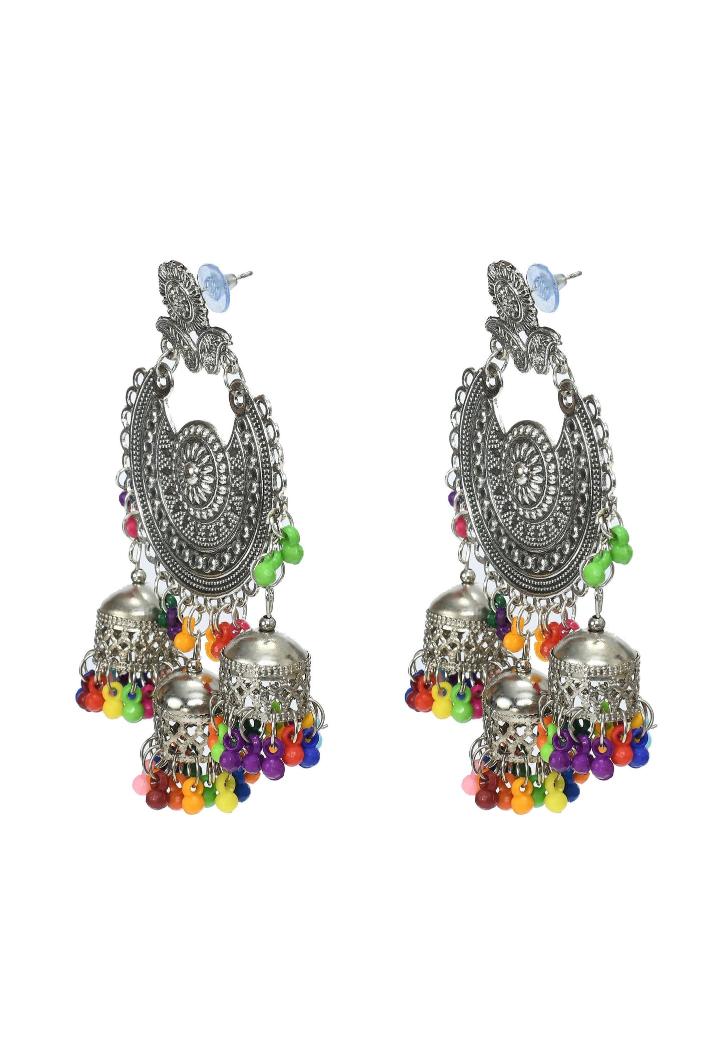 Mominos Fashion Johar Kamal Beautiful Jhumkas With Maang Tikka