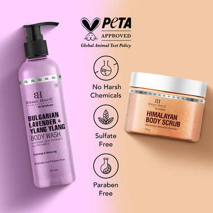 Botanic Hearth Bulgarian Lavender Bodywash & Himalayan Scrub