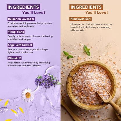 Botanic Hearth Bulgarian Lavender Bodywash & Himalayan Scrub