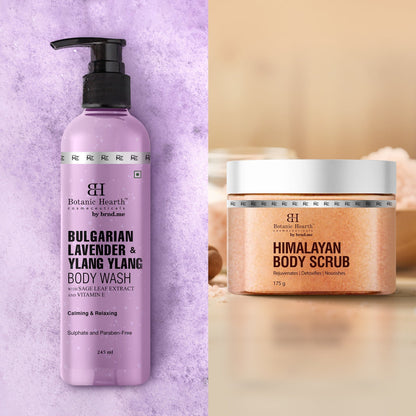 Botanic Hearth Bulgarian Lavender Bodywash & Himalayan Scrub