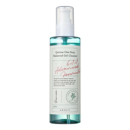 AXIS-Y Quinoa One Step Balanced Gel Cleanser, Gentle & pH Balancing Facial Cleanser, For Sensitive Skin