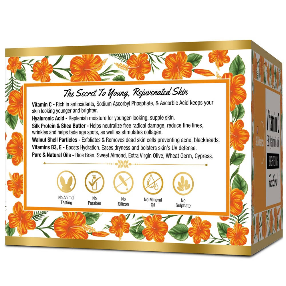 St.Botanica Vitamin C, E & Hyaluronic Acid Brightening Face Scrub - 50 gms