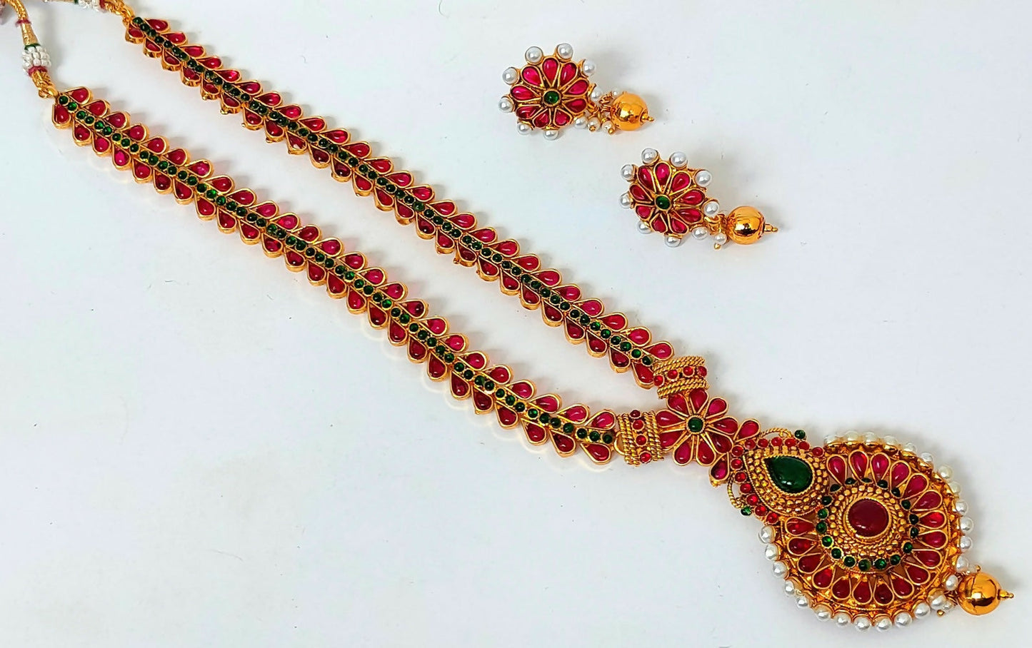 Kemp Pink & Green Necklace Set