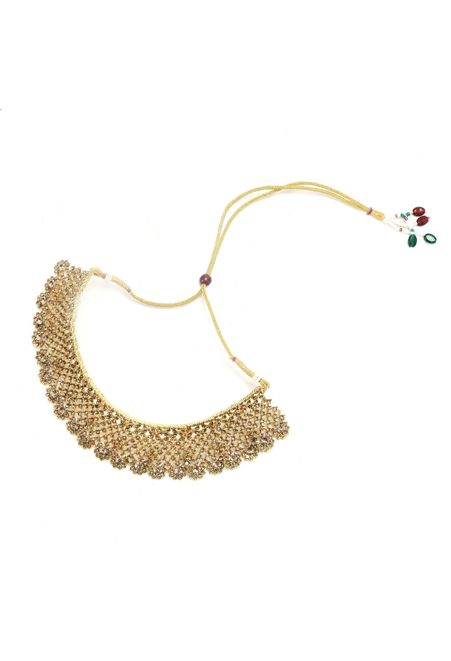 Mominos Fashion Johar Kamal Traditional Rajwadi Design Heavy Golden Color Choker Set