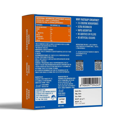 Fast&Up Creatine Monohydrate Helps Sustain Longer Workout