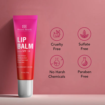 Botanic Hearth Raspberry SPF Lip Balm with Jojoba Oil, Vitamin E & Allantoin