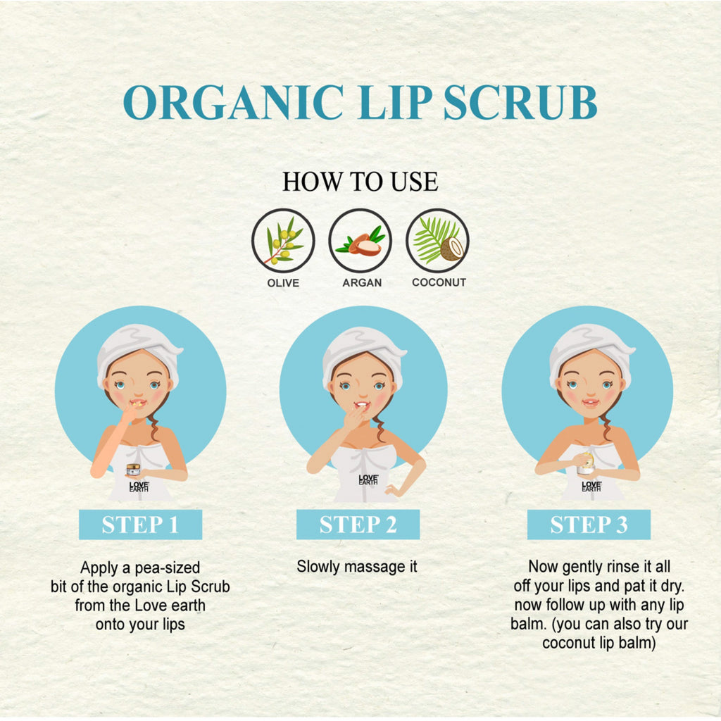 Love Earth Organic Lip Scrub - 30gms
