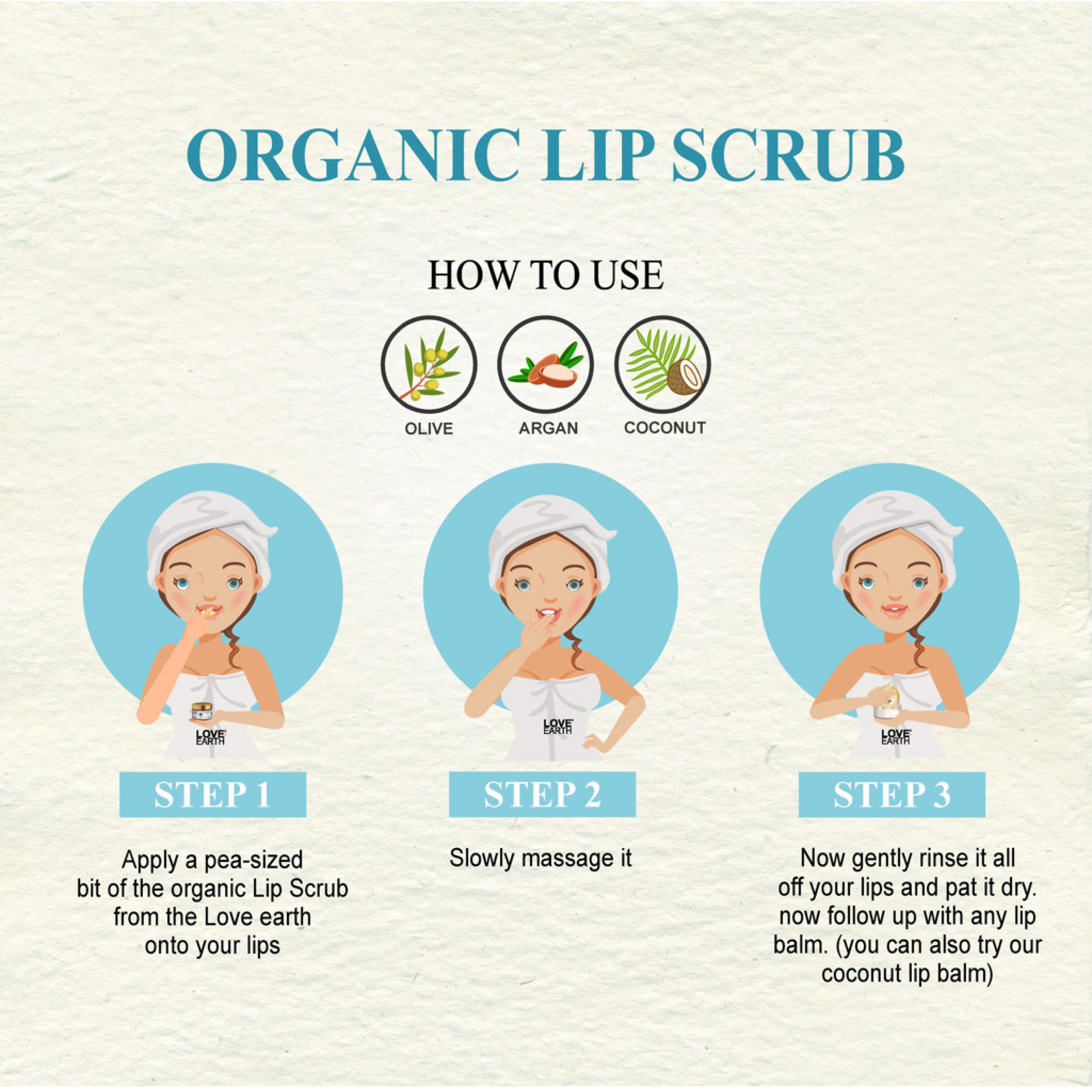 Love Earth Organic Lip Scrub - 30gms