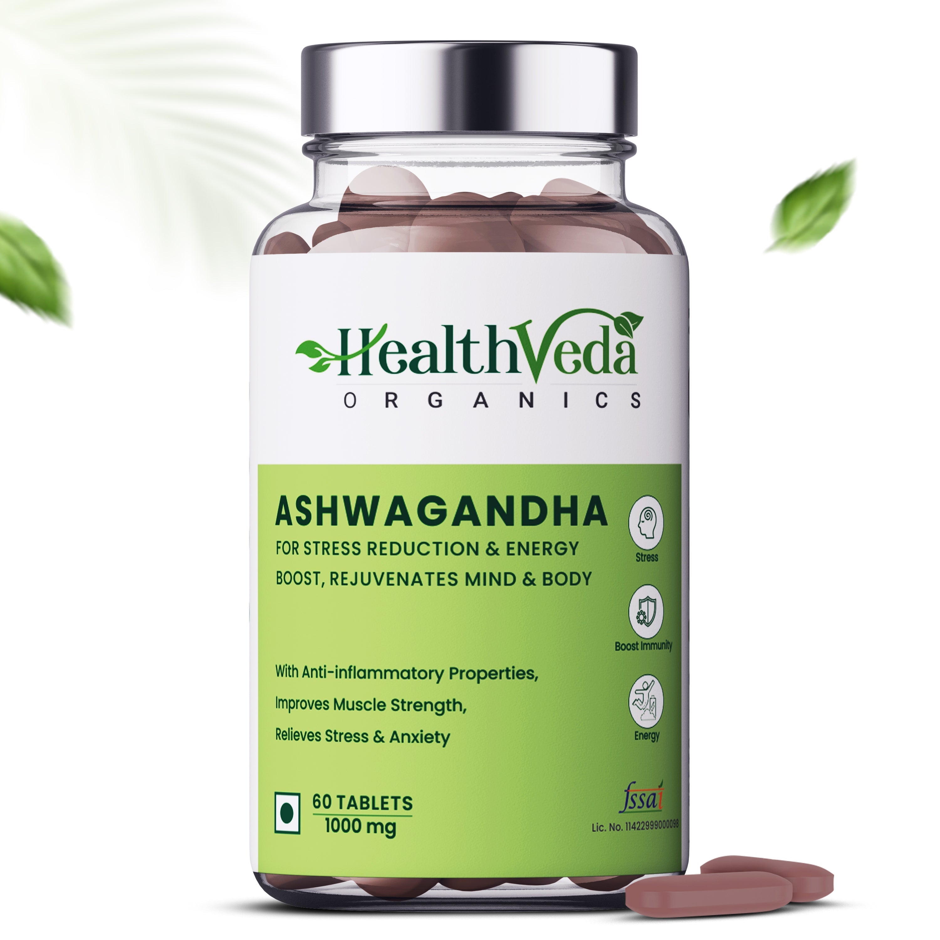 Health Veda Organics Ashwagandha 1000mg - 60 tabs