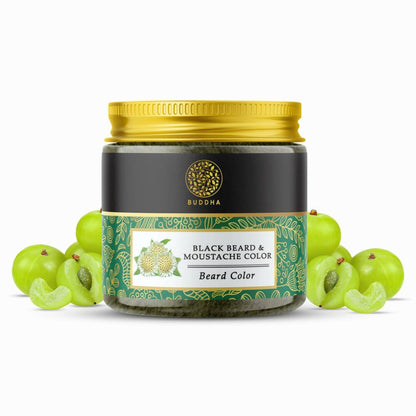Buddha Natural Beard & Moustache Black Color
