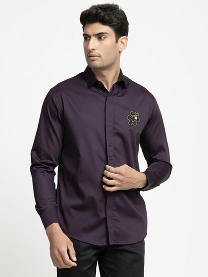 Puzzle Chip Embroidered Shirt by Hilo Design