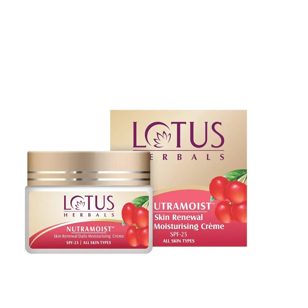 Lotus Herbals Nutramoist Skin Renewal Daily Moisturising Creme SPF 25 - 50 gms
