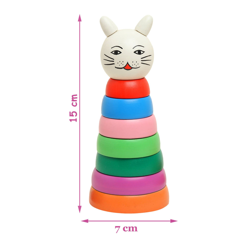 Matoyi Trapezium Rattle & Cat Stacker & Flat disk Rattle & Color Bowling Pin For Kids
