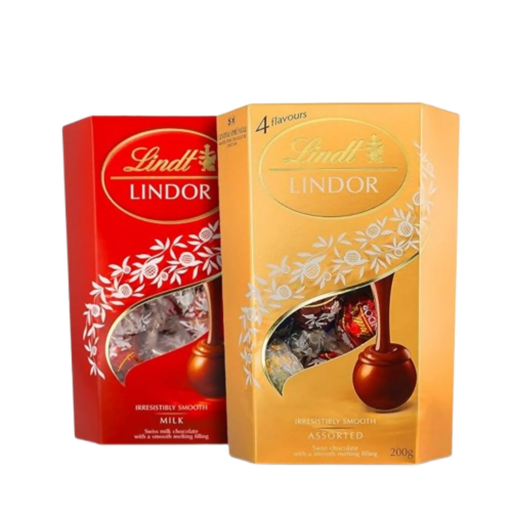 Lindt Lindor Milk Chocolate Box And Lindor Assorted Chocolate Box