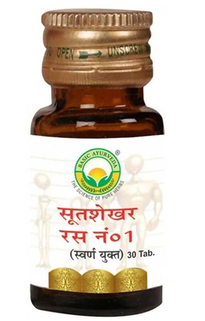 Basic Ayurveda Sutshekhar Ras No.1 (With Gold) Tablets - 30 Tablets