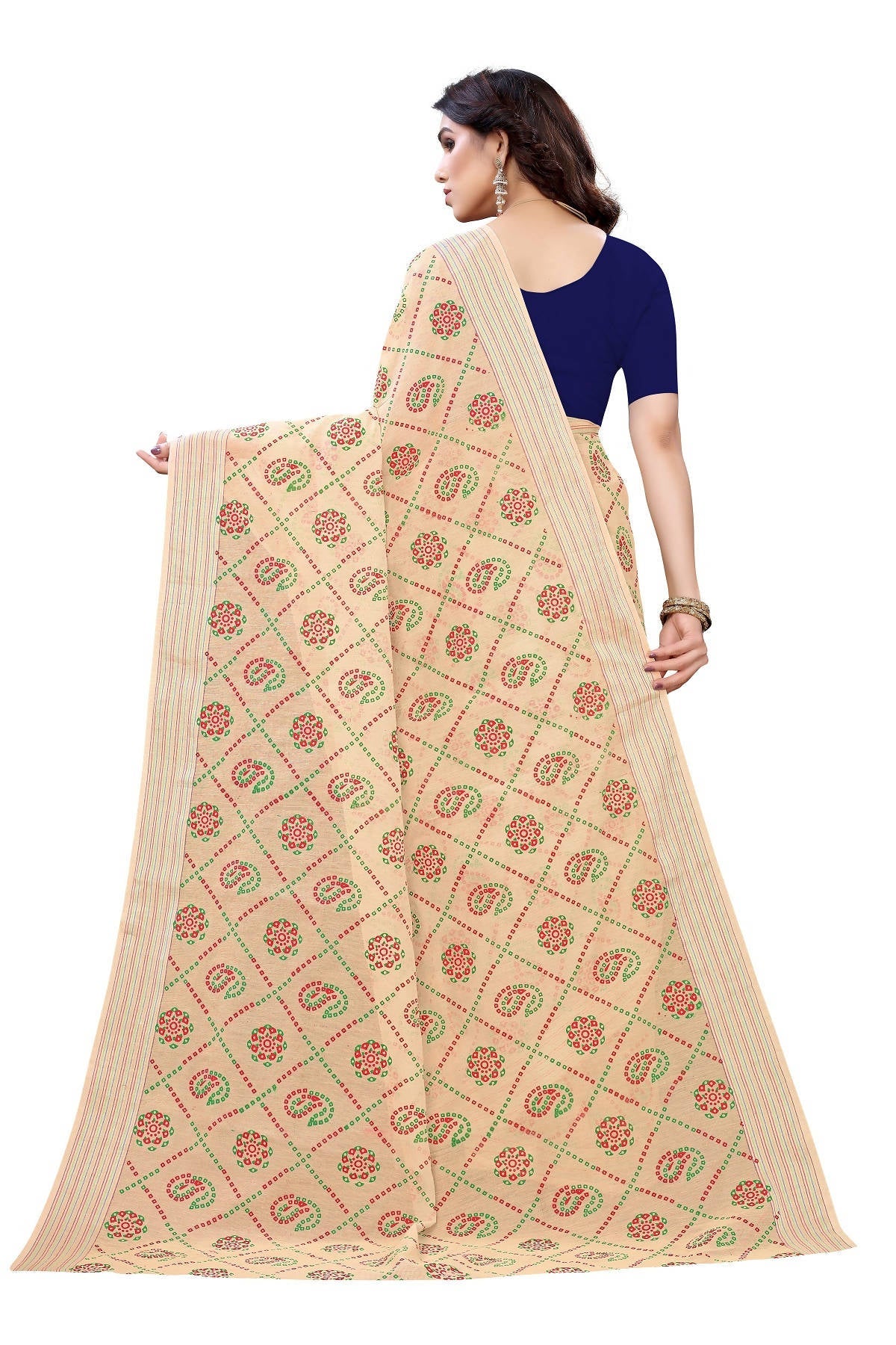 Vamika Cream Linen Jari Border Saree (CHARVI CREAM)