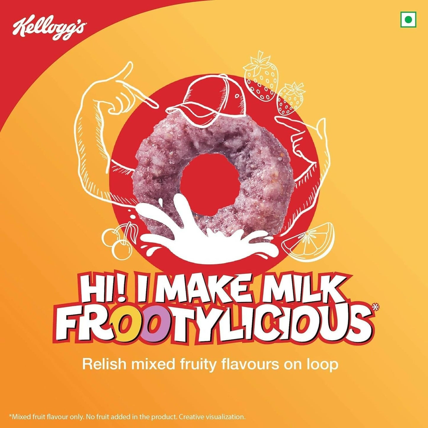 Kellogg’s Froot Loops Crunchy Multigrain Breakfast Cereal for Kids, Mixed Fruit Flavor
