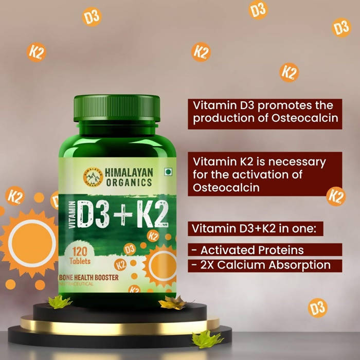 Himalayan Organics Vitamin D3 + K2 Tablets
