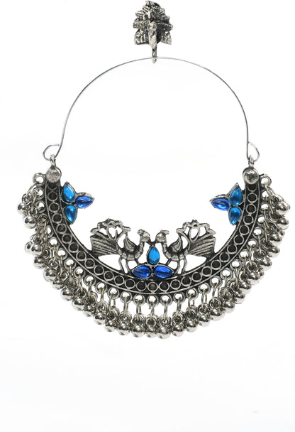 Mominos Fashion Johar Kamal Peacock Design Chandbali Earrings For Women
