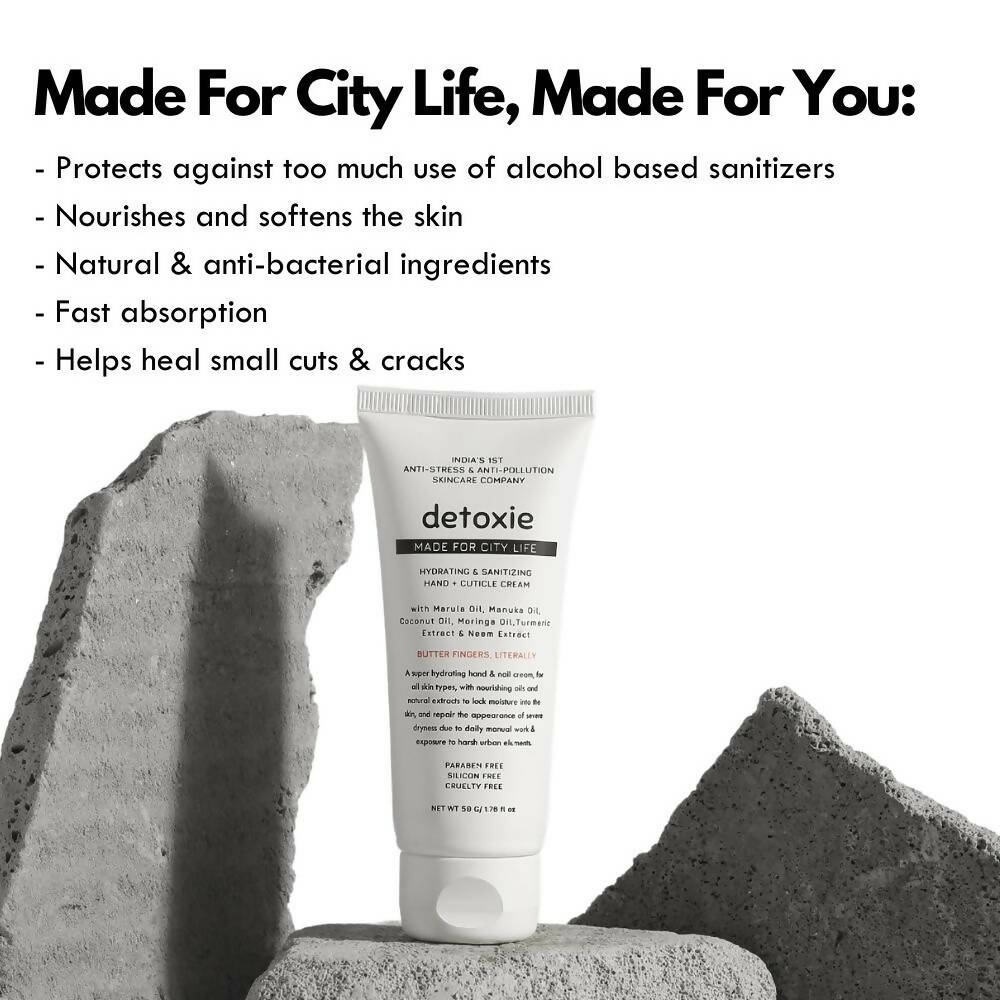 Detoxie Hydrating & Sanitizing Hand & Cuticle Cream - 50 gms