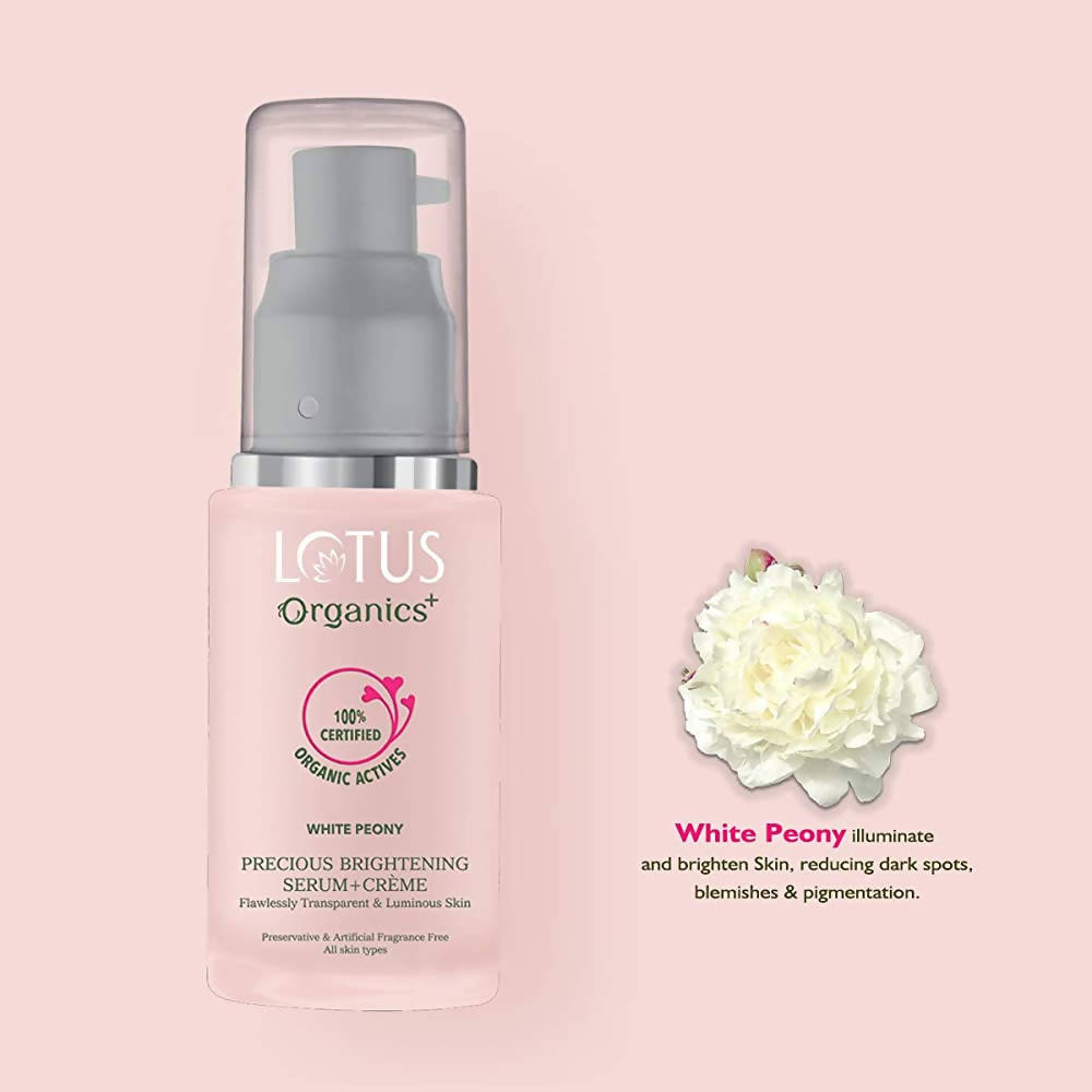 Lotus Organics+ Precious Brightening Serum Plus Creme - 30 gms