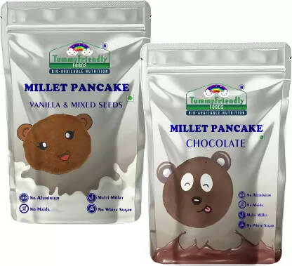 TummyFriendly Foods Millet Pancake Mix Combo - Chocolate, Seeds Healthy Breakfast