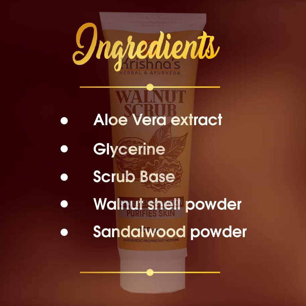Krishna's Herbal & Ayurveda Walnut Scrub - 100 gms