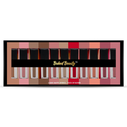 Baked Beauty Liquid Matte Lipstick Set (Set of 11)