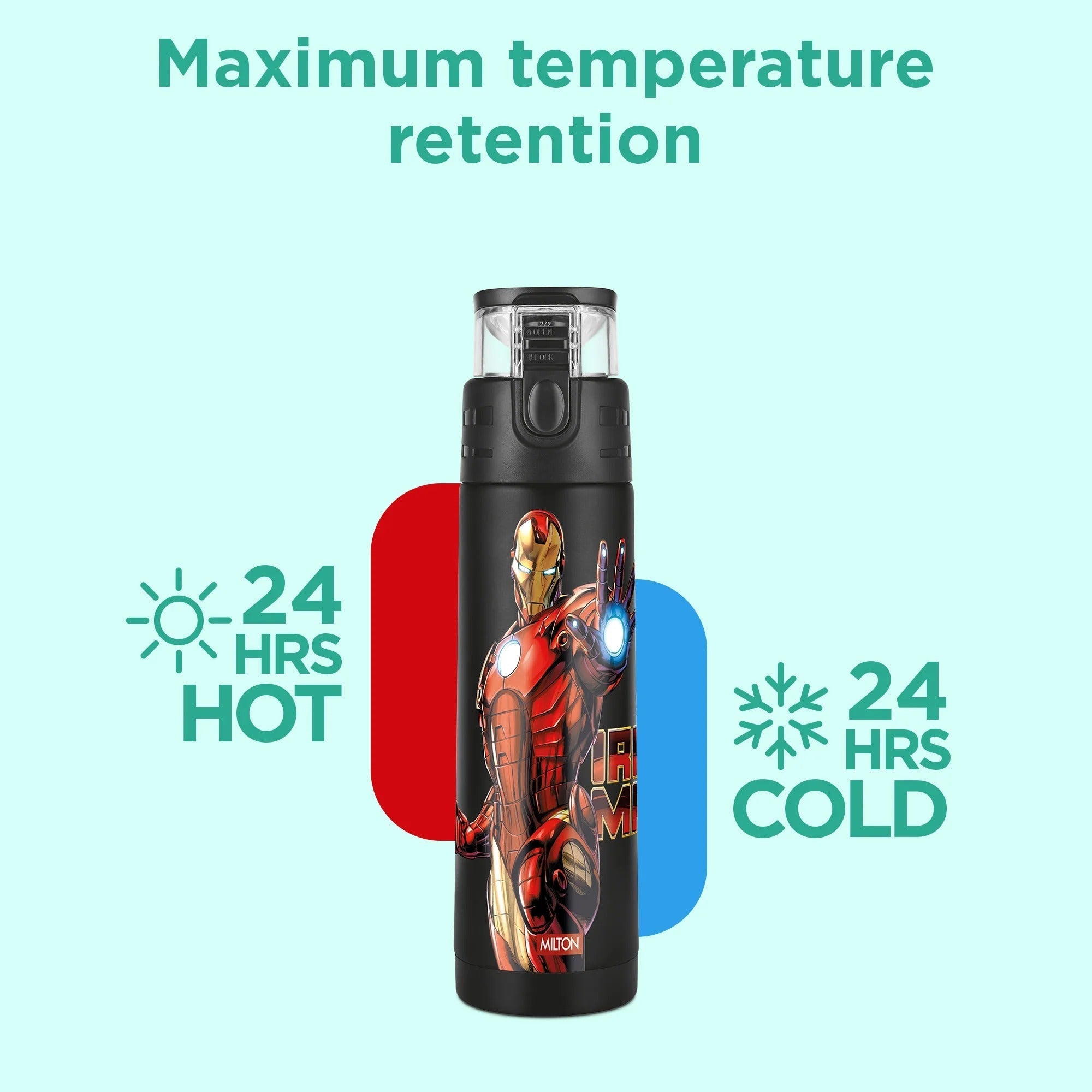 Milton Marvel Mighty Iron Man Thermosteel Bottle 500ml